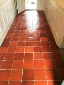 Clay Pamment Tiled Hallway After Sealing Lingfield Surrey