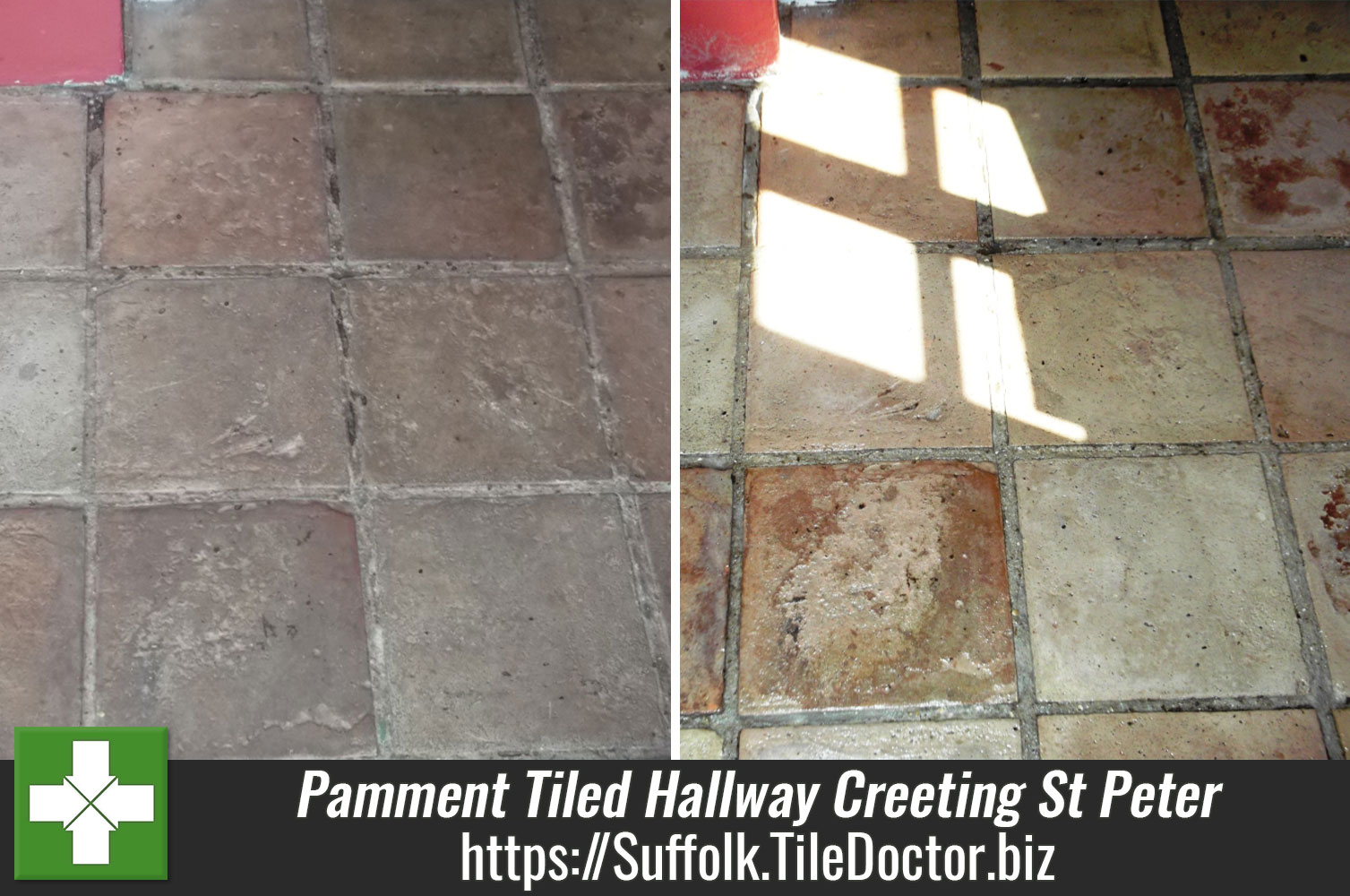 Pamment Tiled Hallway Maintained in Creeting St Peter Suffolk